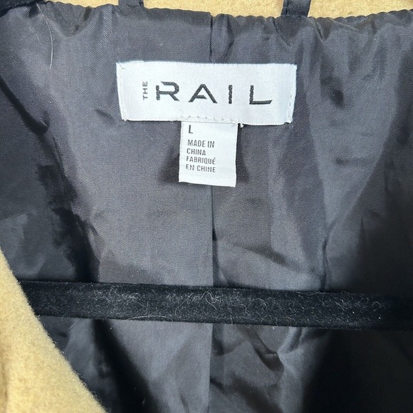 The Rail Jacket Mens Large Tan Snap Button Long Sleeve Lined Drawstring Waist - Picture 2 of 6